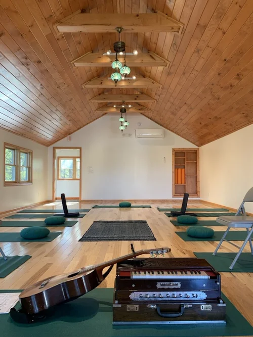 Program hall interior at Ananda Viplava
