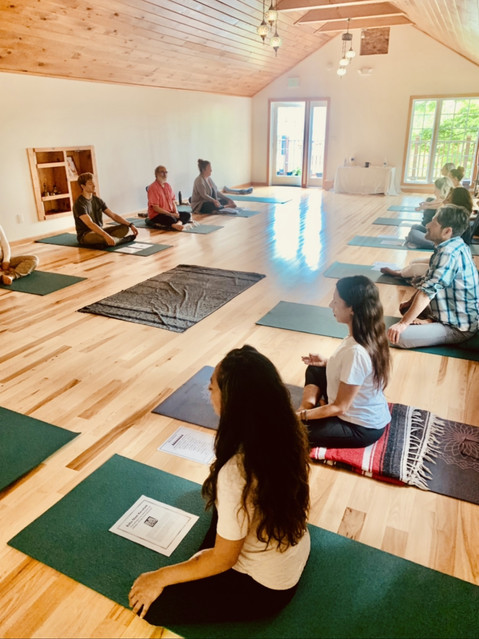 Yoga class in session at Ananda Viplava